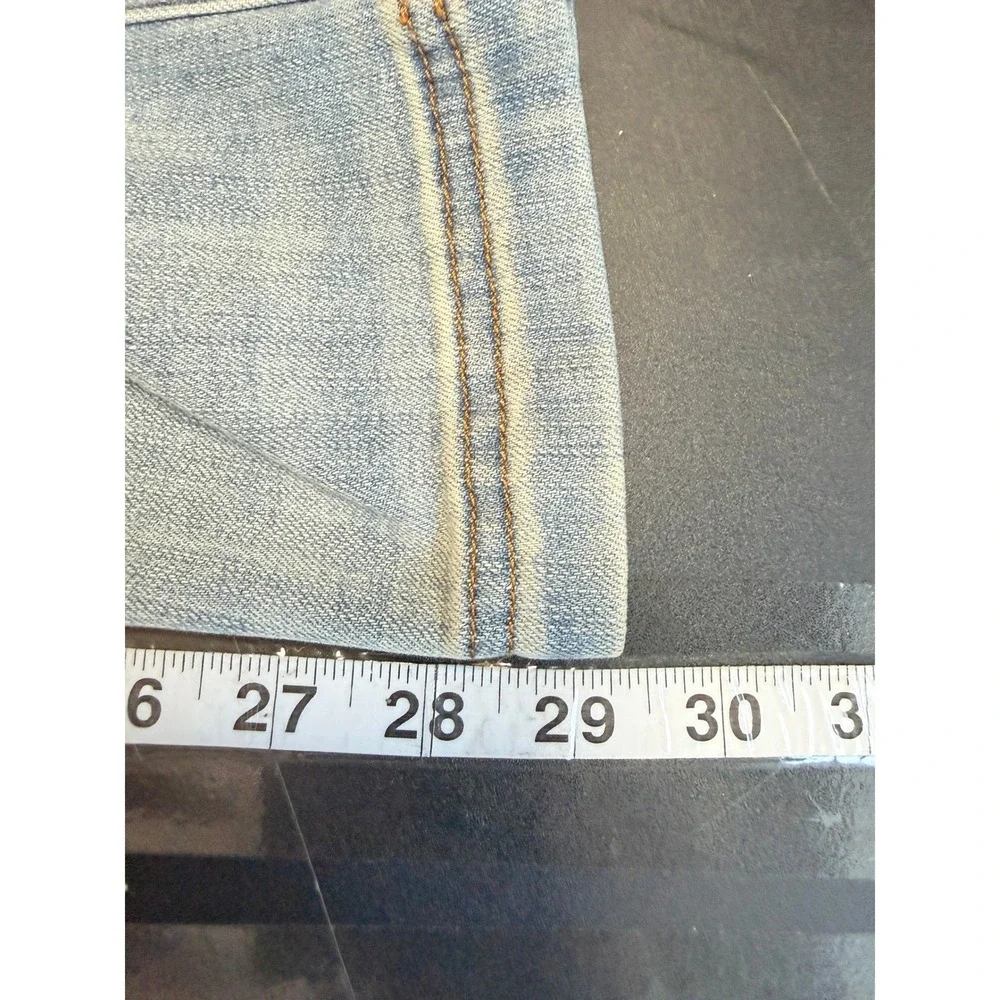 Duluth Trading Co Selvedge Double Flex Jeans Mens 46x30 Light Wash Standard Fit